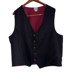 Saddleseat Reversible Show Vest Reed Hill Men’s Large 46 Black Maroon Equestrian